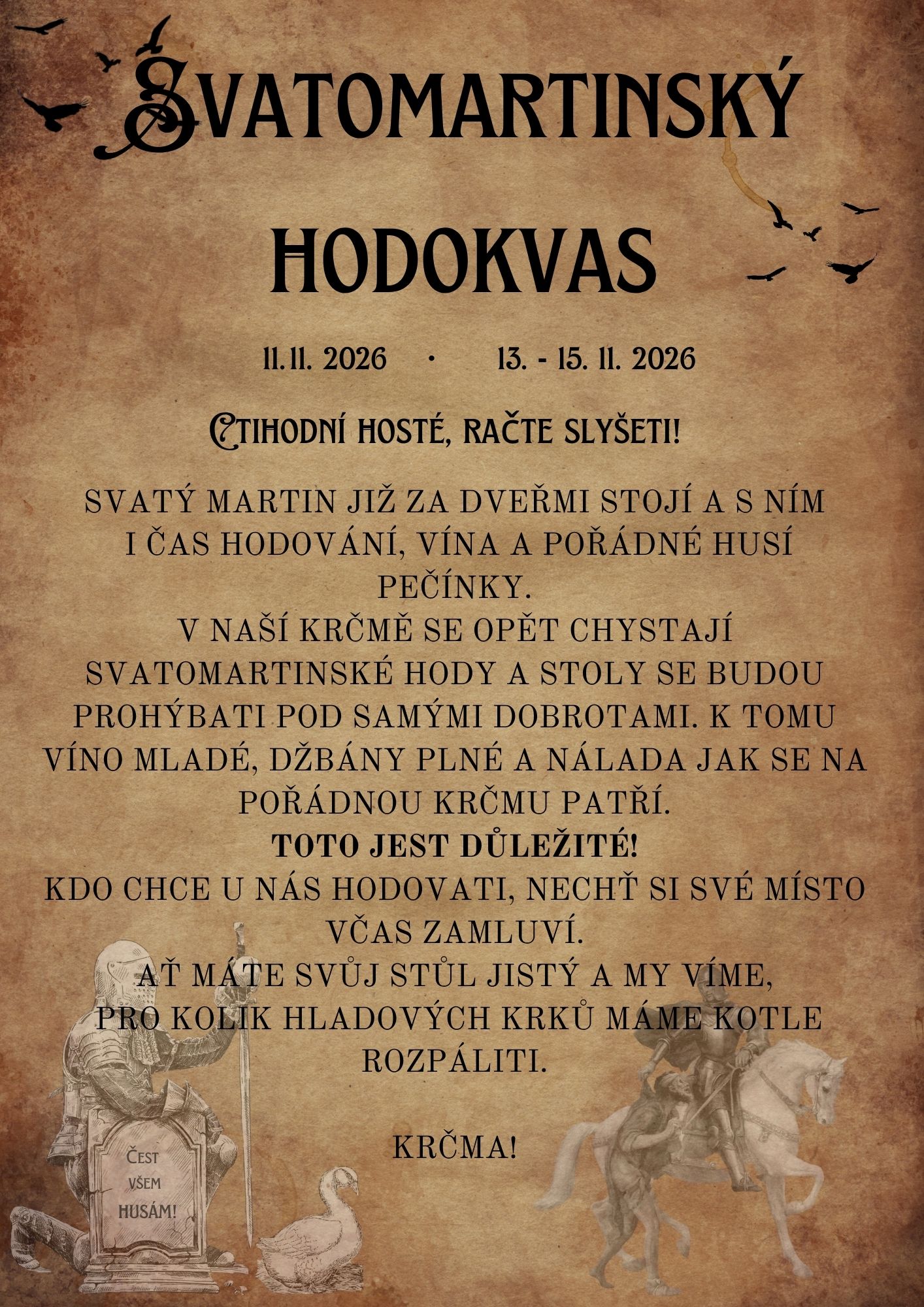 svatomartinsk_plakat_2026 Ubytov&aacute;n&iacute; Jižn&iacute; Morava | U C&iacute;sařsk&eacute; cesty